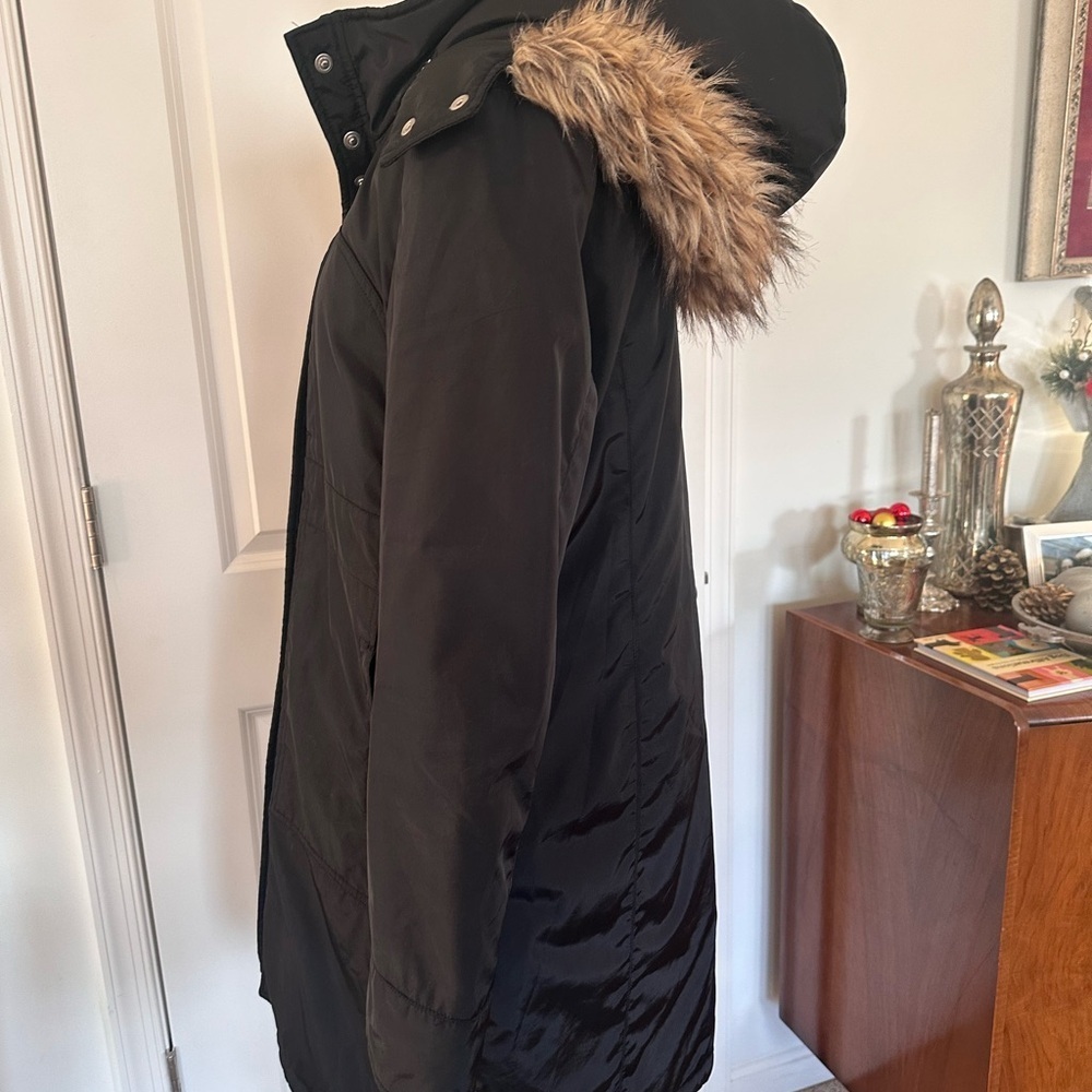 MICHAEL MICHAEL KORS Women’s Black Full Zipper Hooded Coat - L - Picture 4 of 10